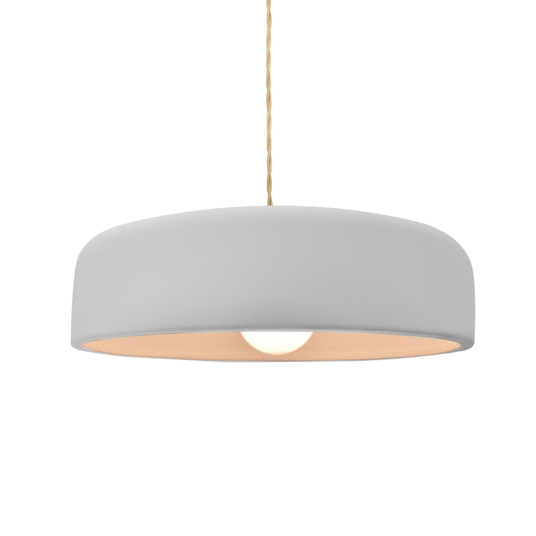 Justice Designs - CER-6573-BIS-MBLK-BEIG-TWST - One Light Pendant - Radiance Collection - Matte Black