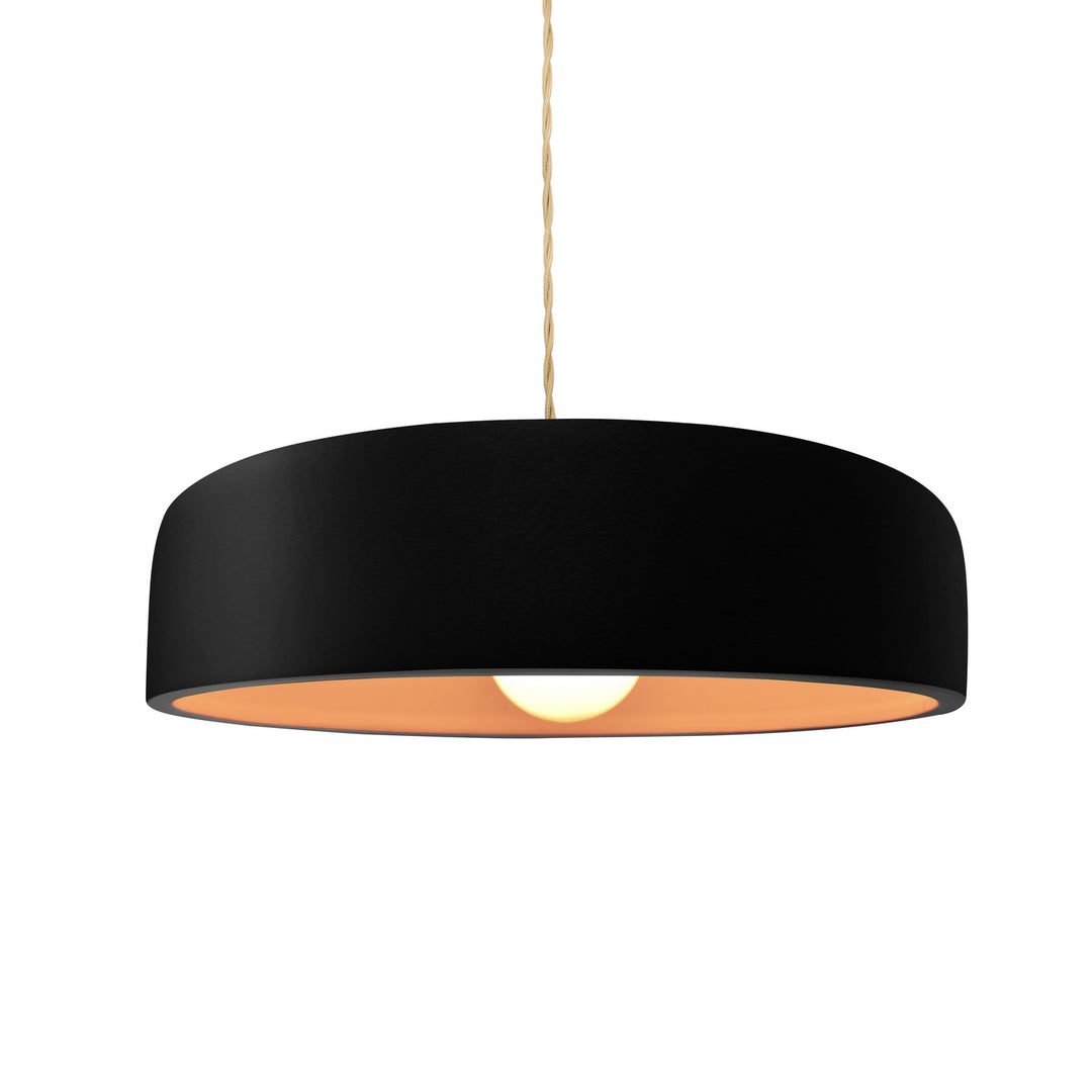 Justice Designs - CER-6573-CBGD-BRSS-BEIG-TWST - One Light Pendant - Radiance Collection - Brushed Brass