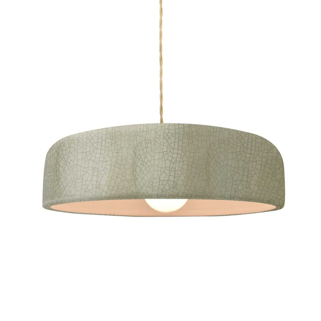 Radiance Collection One Light Pendant in Brushed Brass Justice Designs