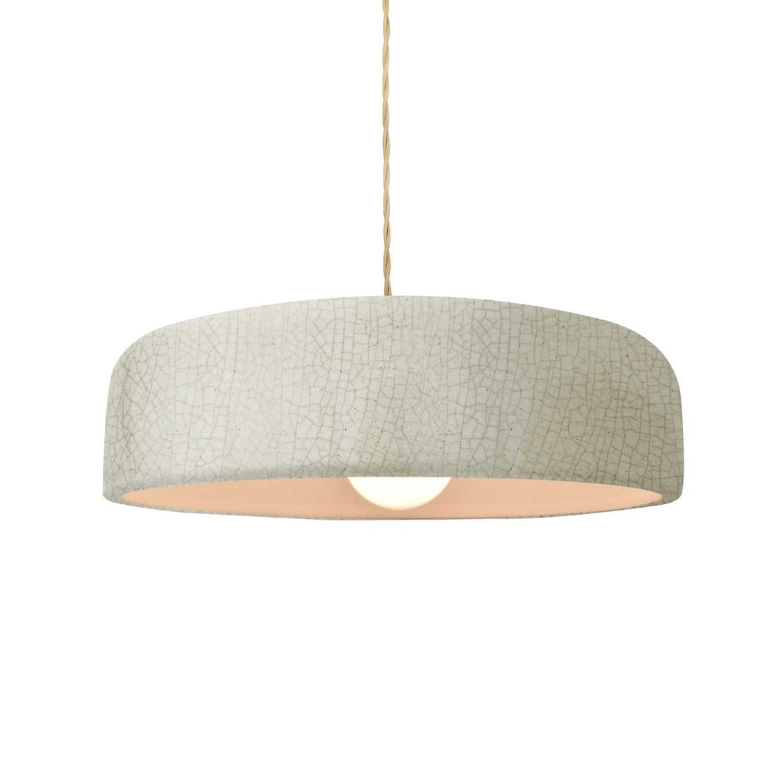 Radiance Collection One Light Pendant in Brushed Nickel Justice Designs