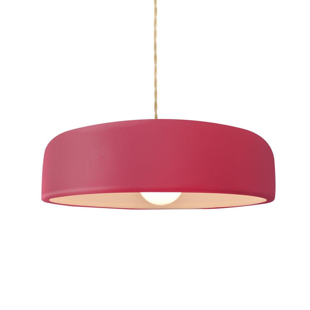 Justice Designs - CER-6573-CRSE-BRSS-BEIG-TWST - One Light Pendant - Radiance Collection - Brushed Brass