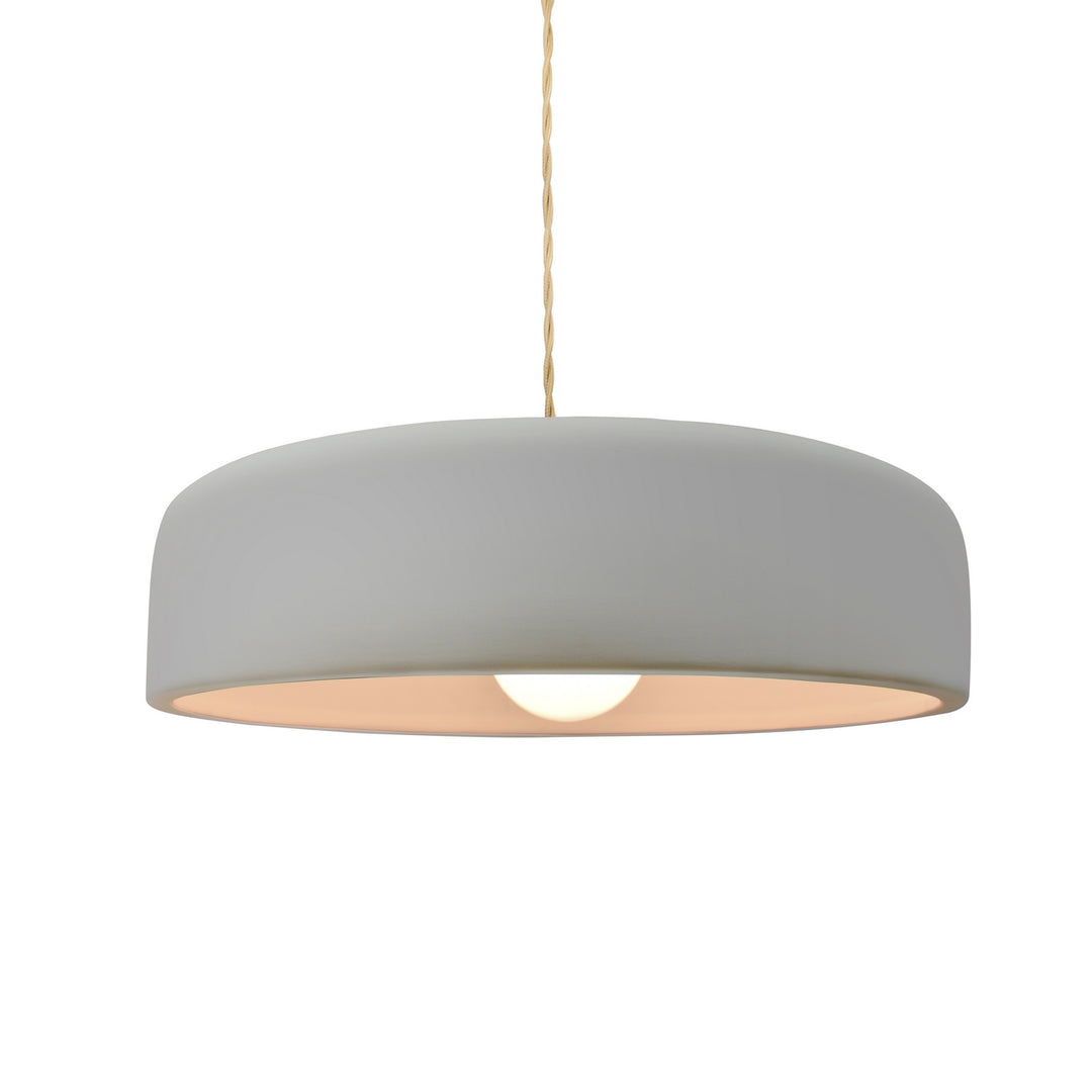 Justice Designs - CER-6573-MAT-BRSS-BEIG-TWST - One Light Pendant - Radiance Collection - Brushed Brass