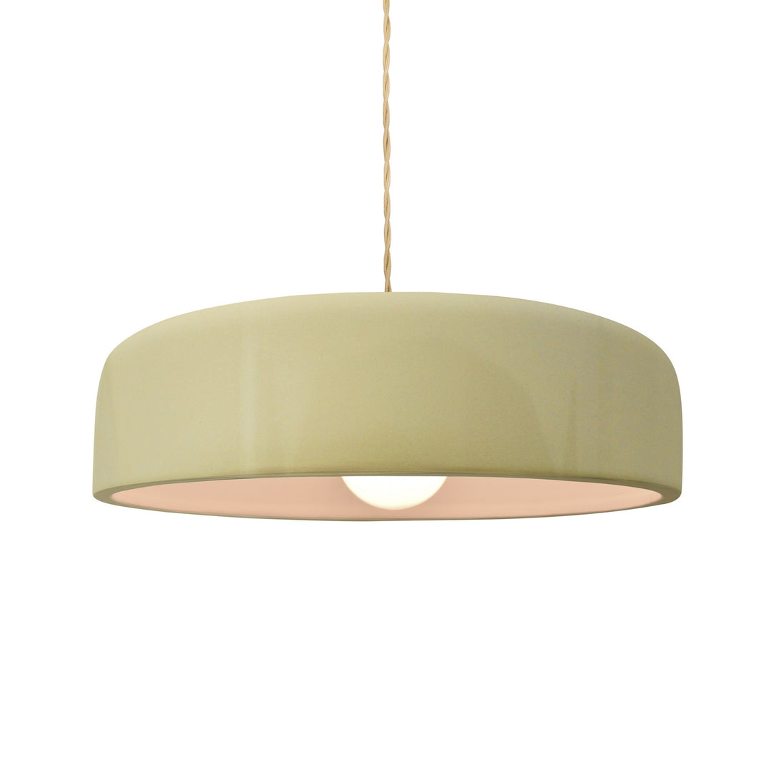 Justice Designs - CER-6573-VAN-NCKL-BEIG-TWST - One Light Pendant - Radiance Collection - Brushed Nickel