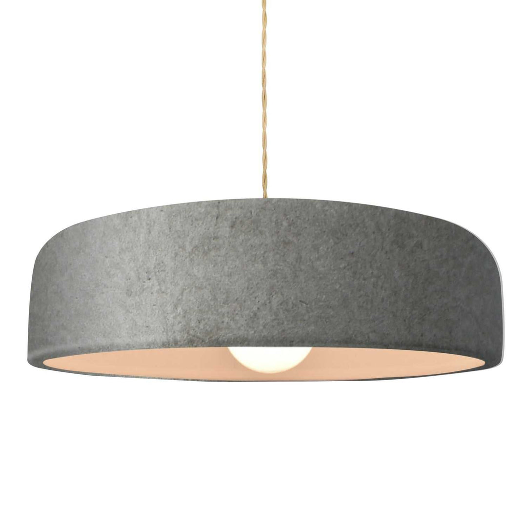 Radiance Collection One Light Pendant in Brushed Nickel Justice Designs