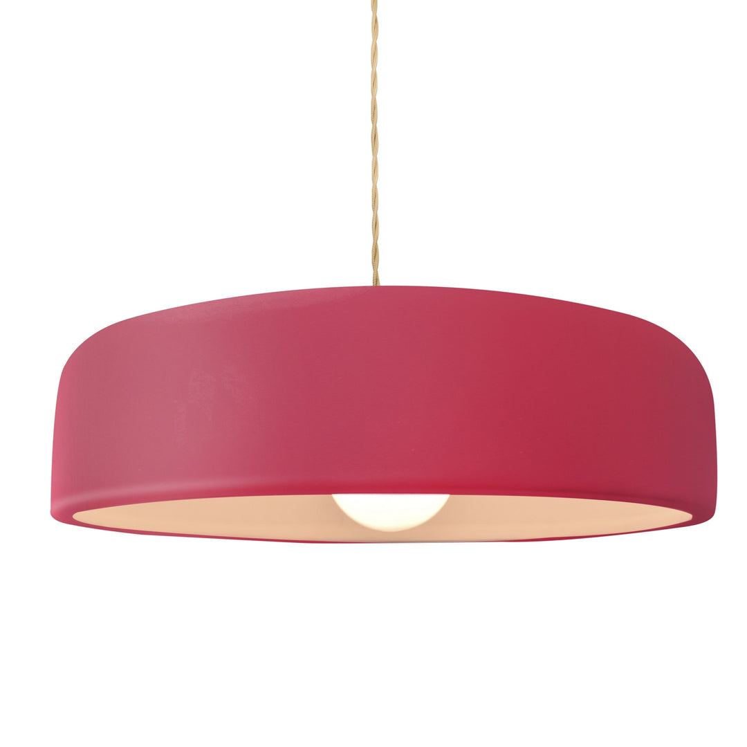Justice Designs - CER-6575-CRSE-BRSS-BEIG-TWST - One Light Pendant - Radiance Collection - Brushed Brass