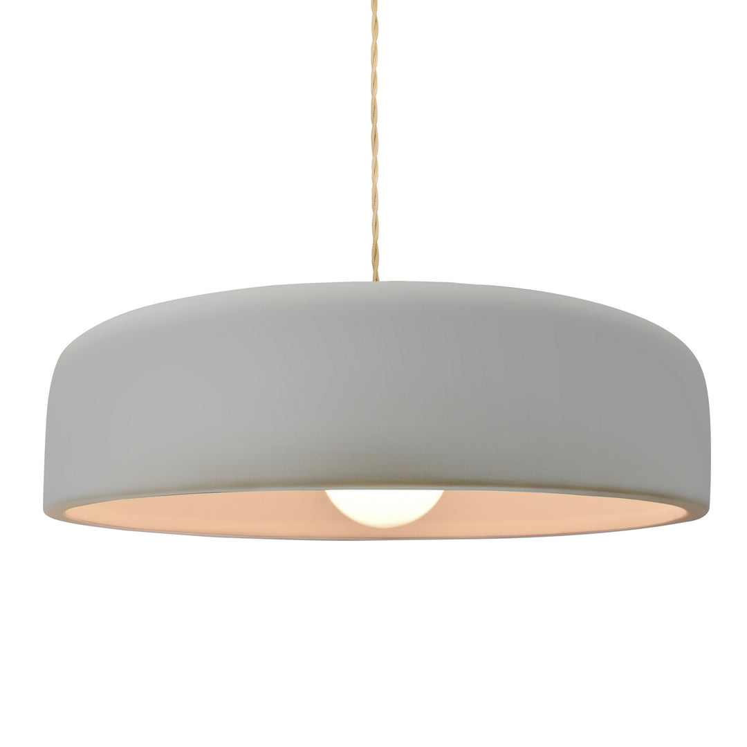 Justice Designs - CER-6575-MAT-MBLK-BEIG-TWST - One Light Pendant - Radiance Collection - Matte Black