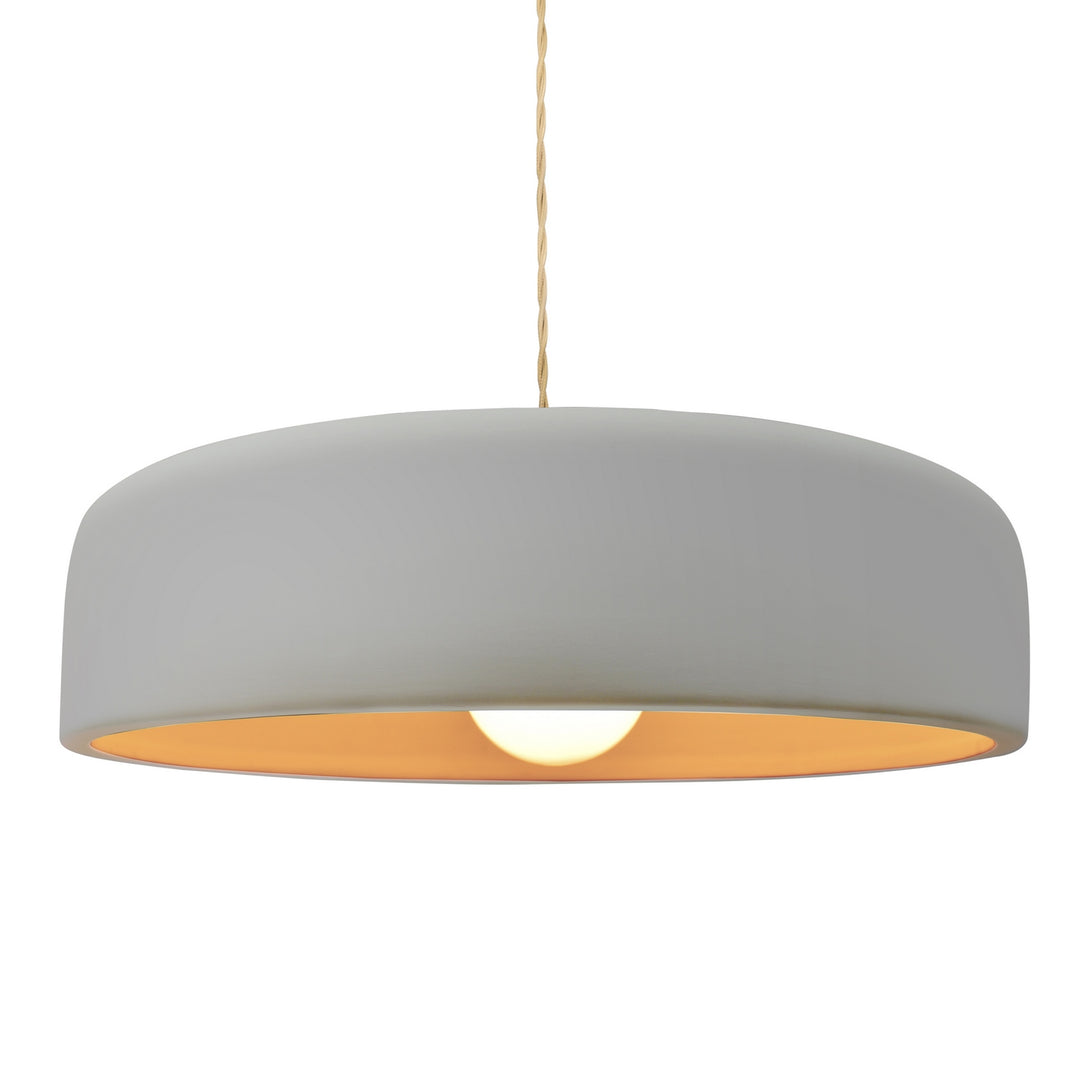 Justice Designs - CER-6575-MTGD-NCKL-BEIG-TWST - One Light Pendant - Radiance Collection - Brushed Nickel