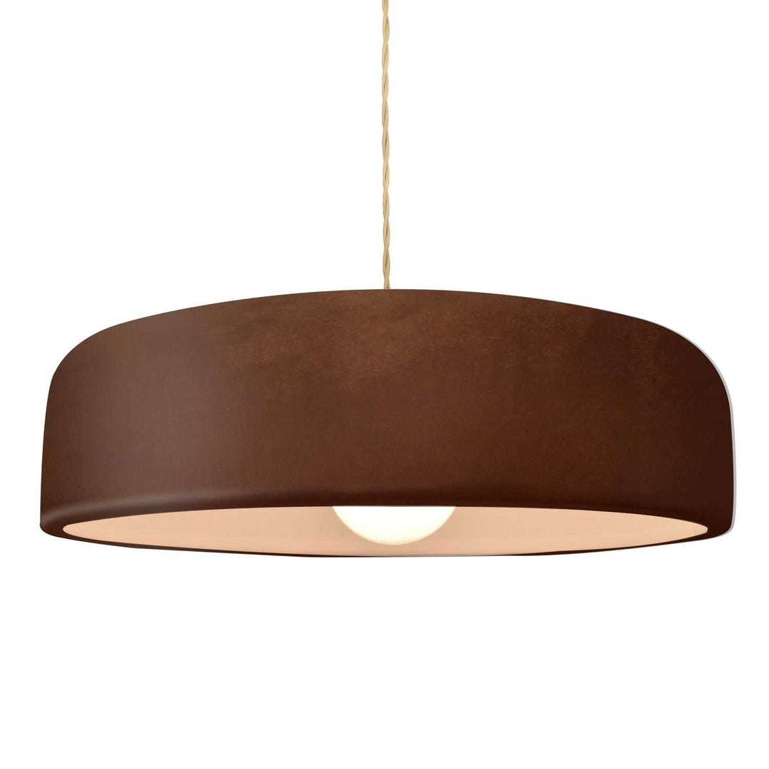 Radiance Collection One Light Pendant in Matte Black Justice Designs