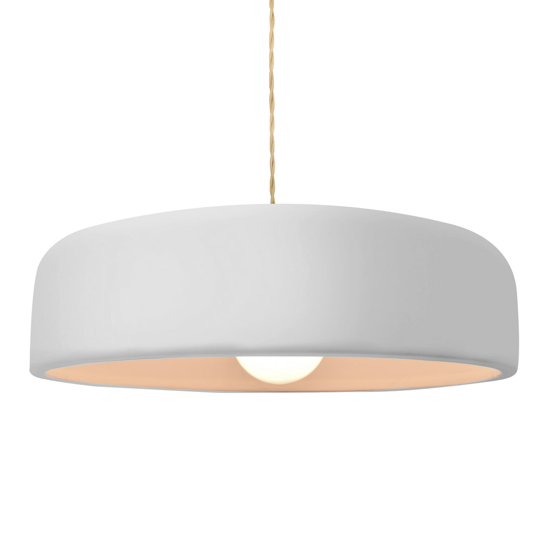 Justice Designs - CER-6575-WTWT-BRSS-BEIG-TWST - One Light Pendant - Radiance Collection - Brushed Brass