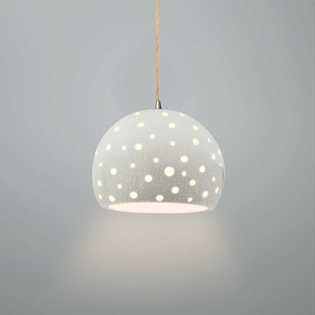 Radiance Collection One Light Pendant in Brushed Nickel Justice Designs