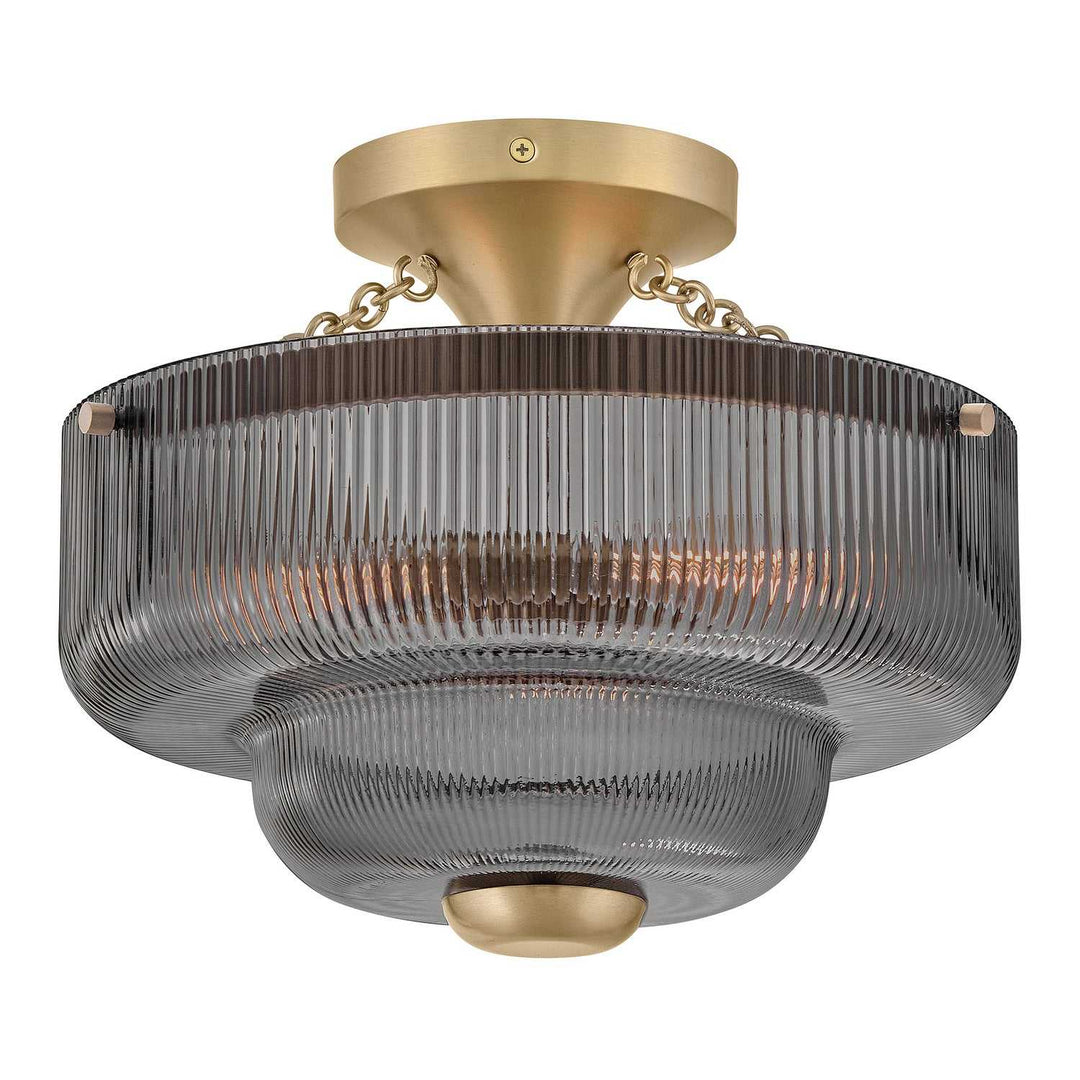 Hinkley Canada - 48571LCB-SM - LED Semi-Flush Mount - Adella - Lacquered Brass