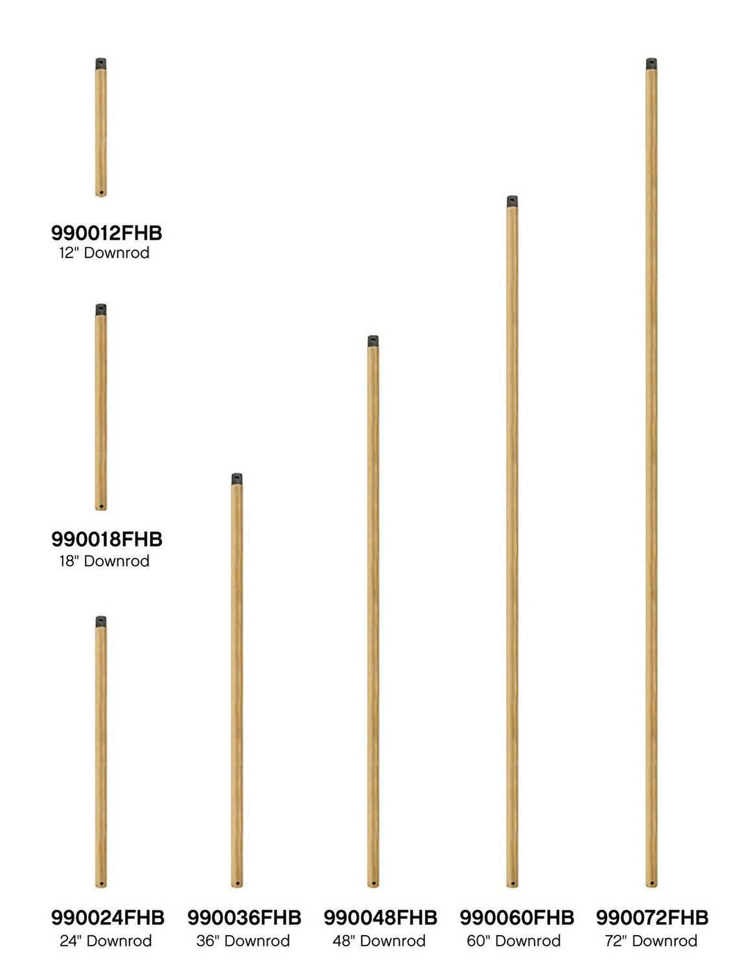 Hinkley Canada - 990024FHB - Downrod - 24" Downrod - Heritage Brass