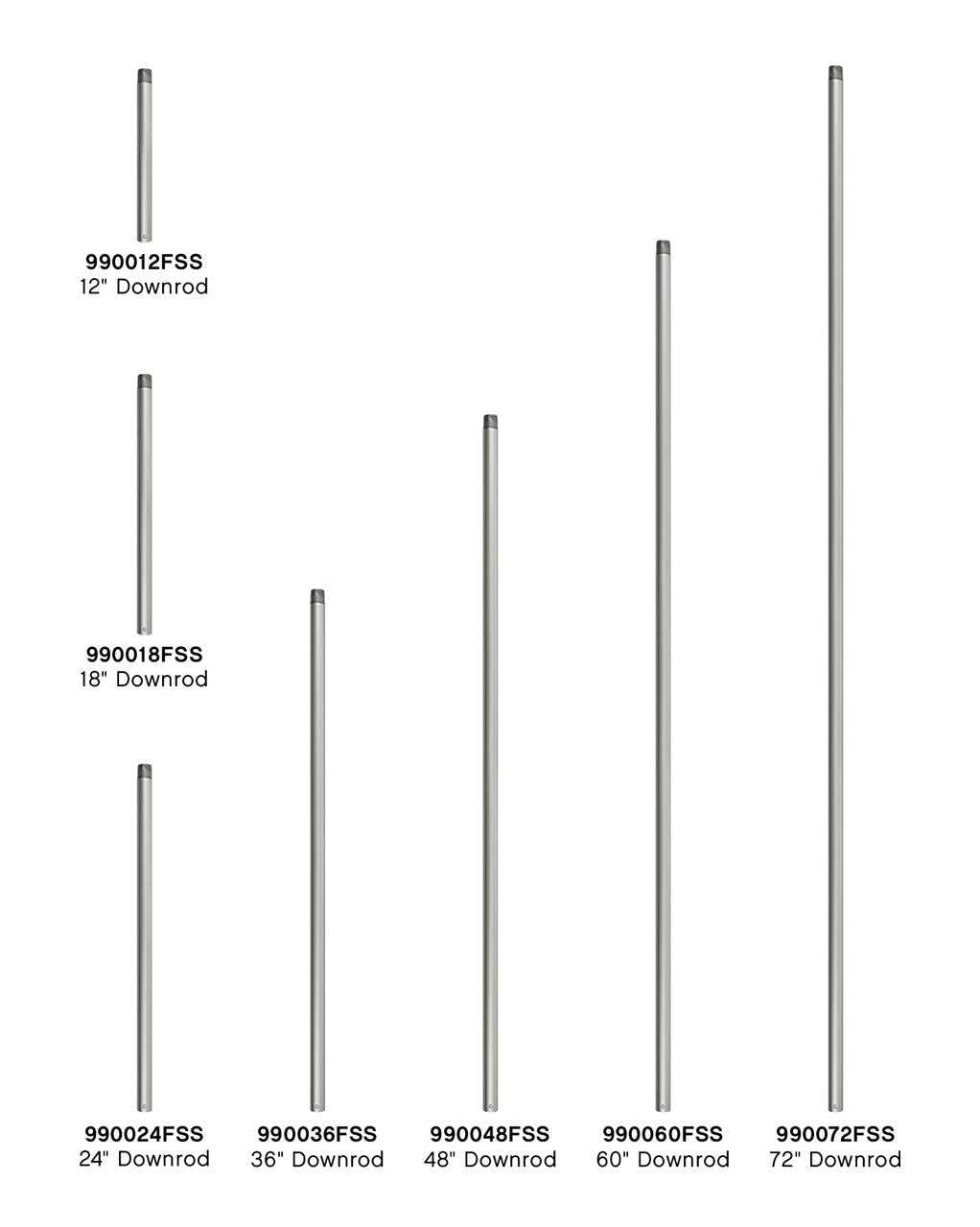 Hinkley Canada - 990036FSS - Downrod - 36" Downrod - Satin Steel