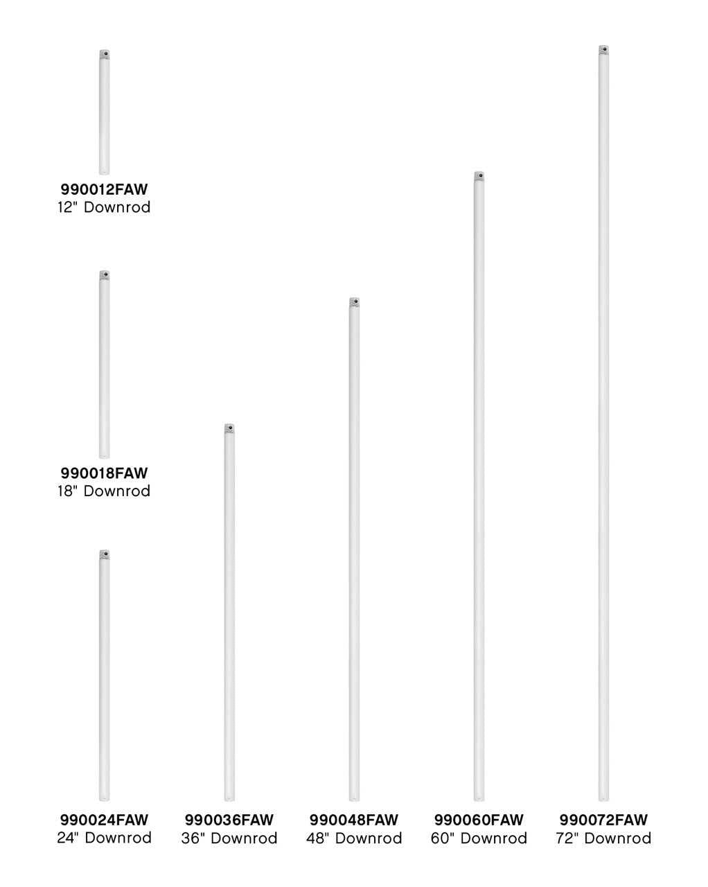 Hinkley Canada - 990048FAW - Downrod - 48" Downrod - Appliance White