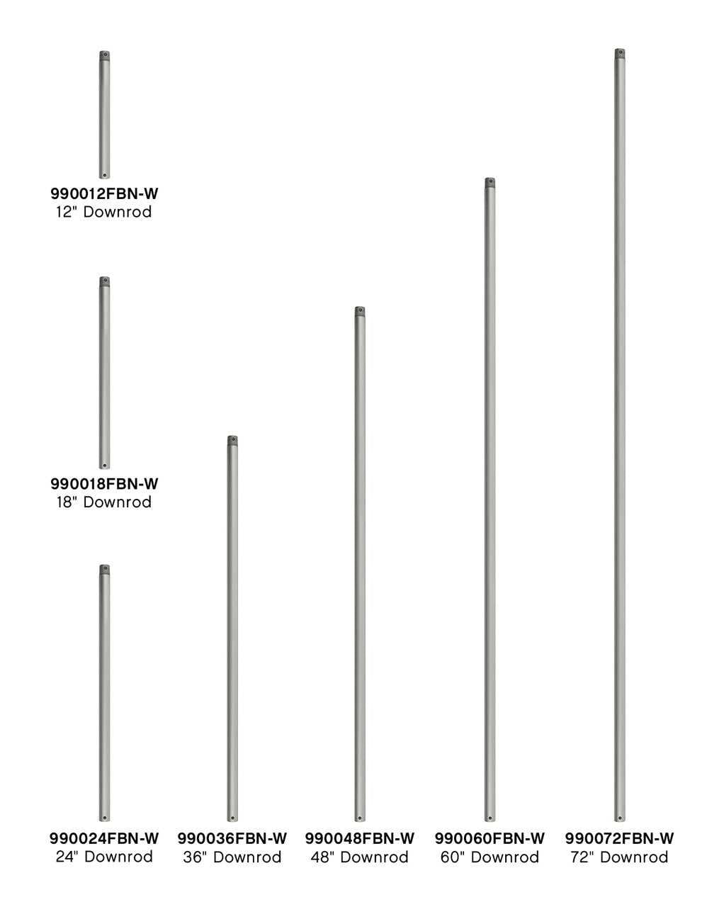 Hinkley Canada - 990048FBN-W - Downrod - 48" Downrod - Brushed Nickel