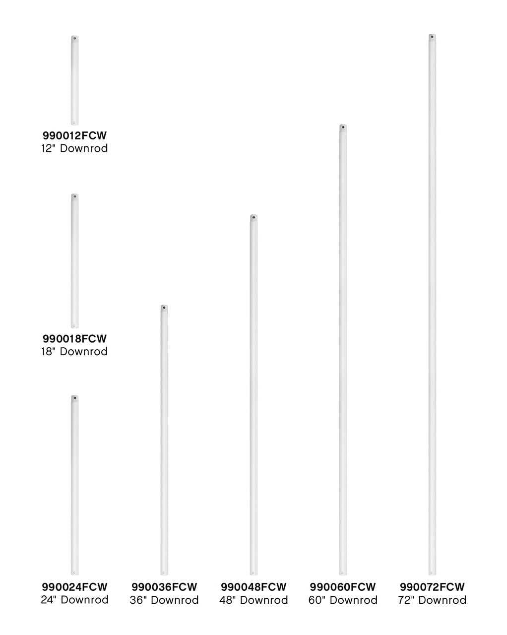 Hinkley Canada - 990072FCW - Downrod - 72" Downrod - Chalk White
