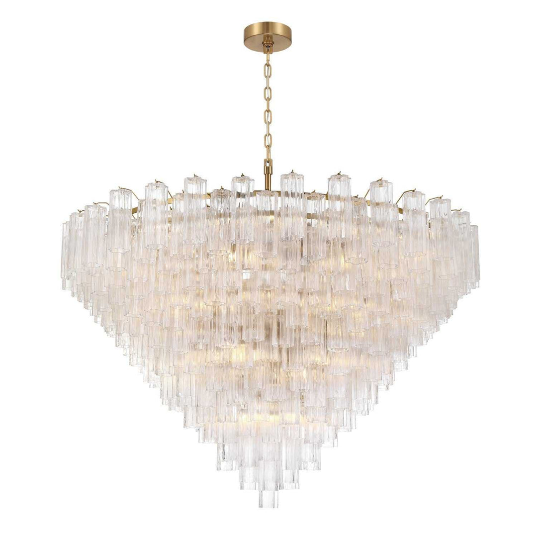 Addis 40 Light Chandelier in Aged Brass Crystorama