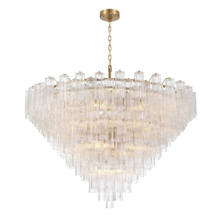 Addis 40 Light Chandelier in Aged Brass Crystorama