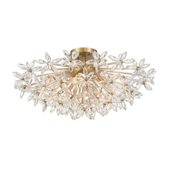 Crystorama - ADL-500-AG-CL - Four Light Semi Flush Mount - Adley - Aged Brass