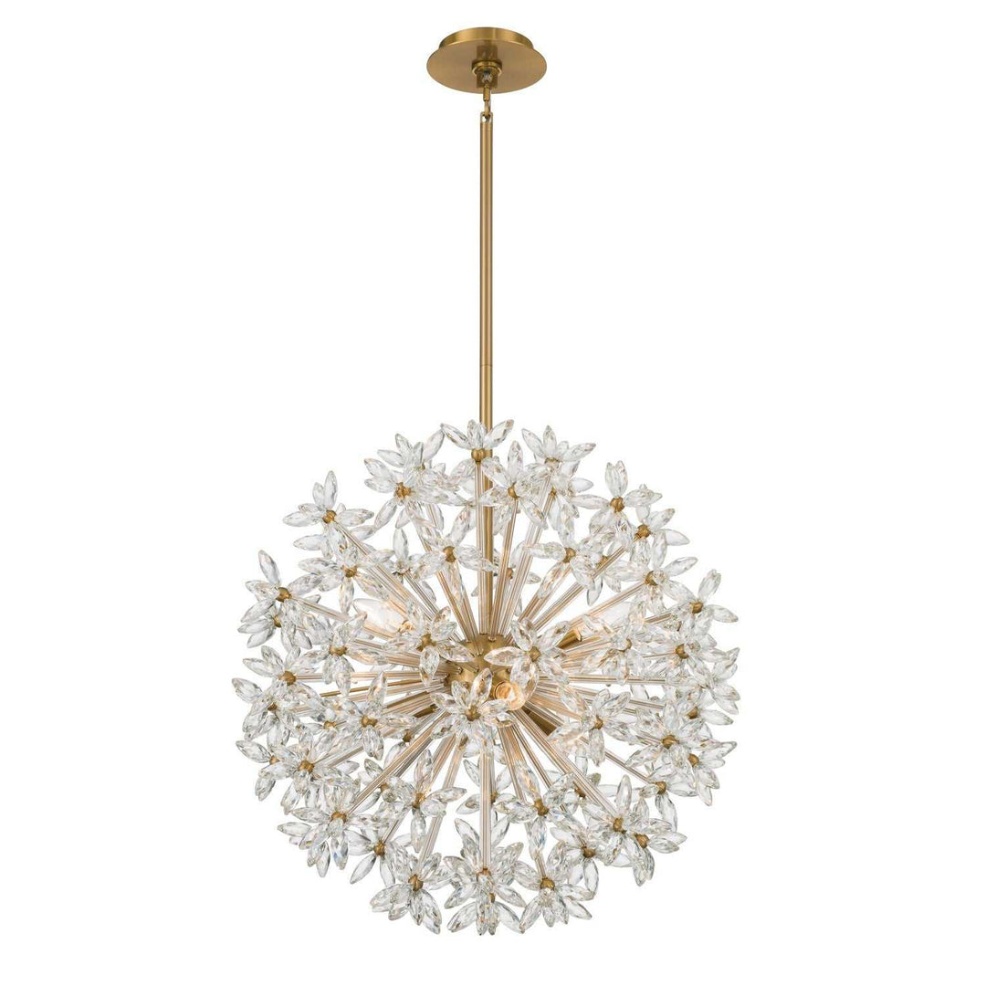 Crystorama - ADL-506-AG-CL - Six Light Chandelier - Adley - Aged Brass