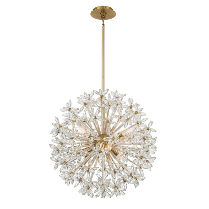 Crystorama - ADL-506-AG-CL - Six Light Chandelier - Adley - Aged Brass