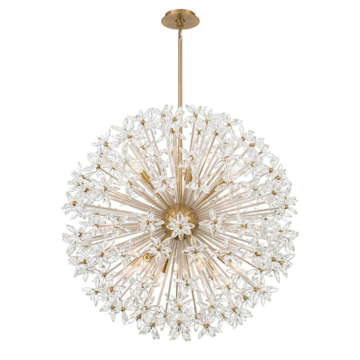 Crystorama - ADL-512-AG-CL - 12 Light Chandelier - Adley - Aged Brass