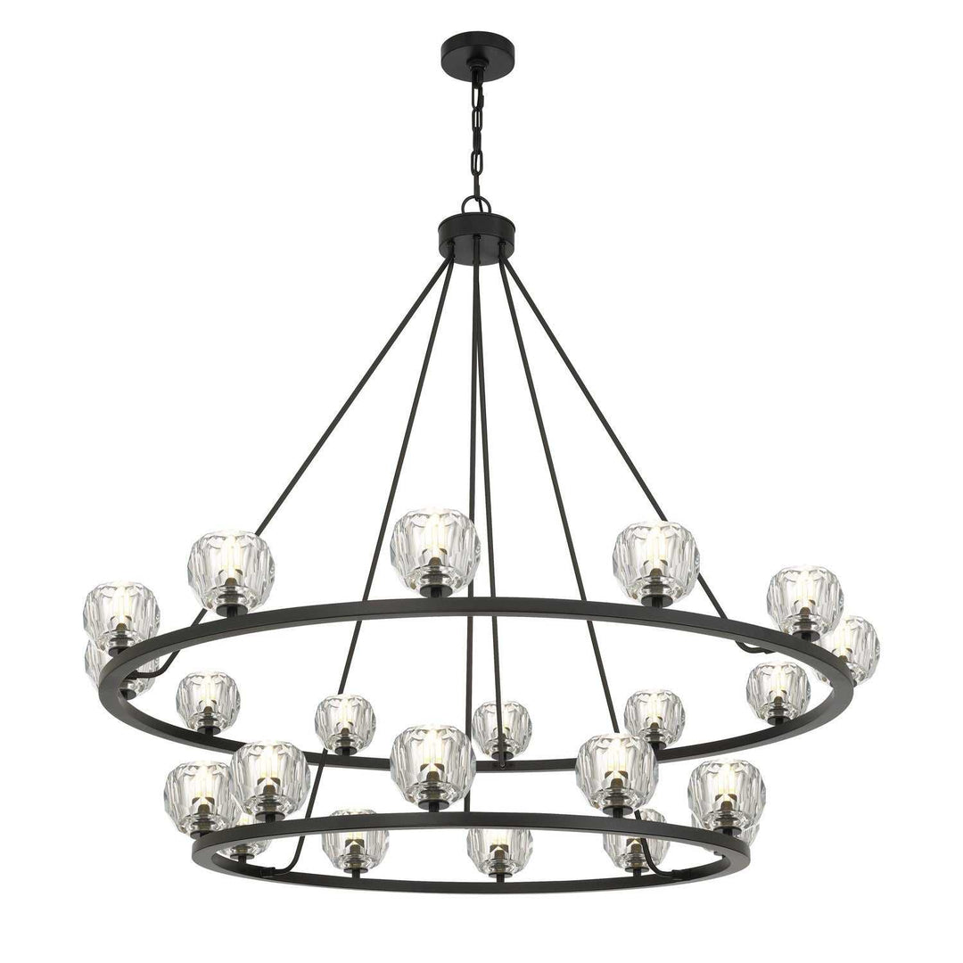 Aragon LED Chandelier in Matte Black Crystorama
