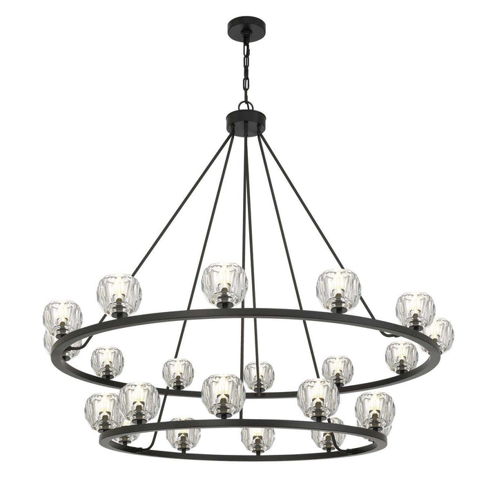 Aragon LED Chandelier in Matte Black Crystorama