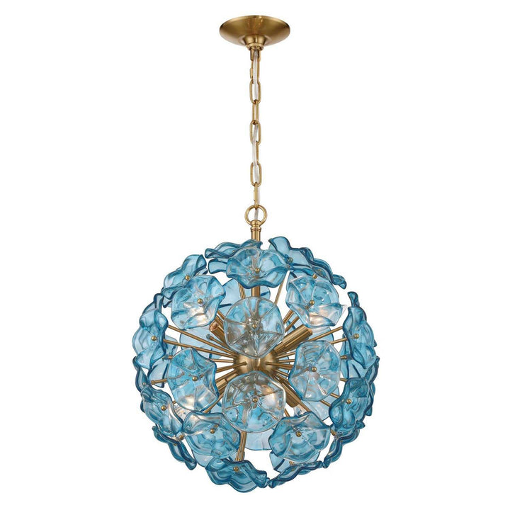 Crystorama - ESM-4005-AG-BL - Six Light Chandelier - Esme - Aged Brass