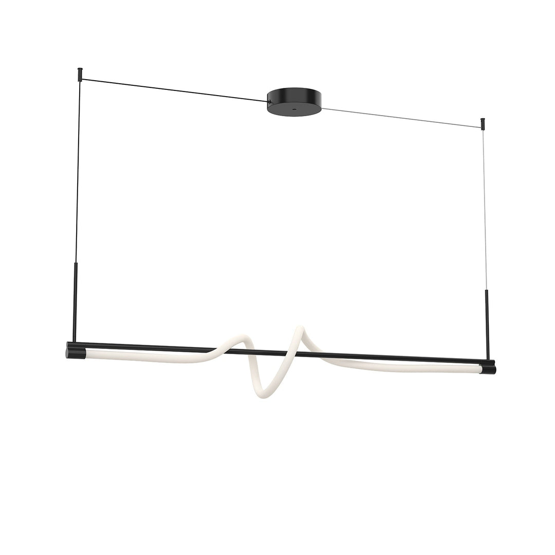 Kuzco Canada - LP95354-BK-UNV - LED Linear Pendant - Cursive - Black