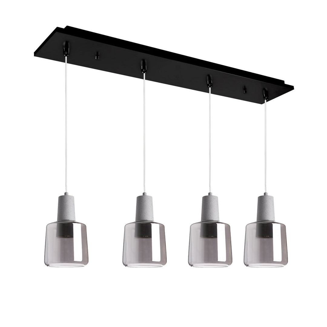 Kuzco Canada - MP12506BKSM-04 - LED Pendant - Samson - Black/Smoked Glass