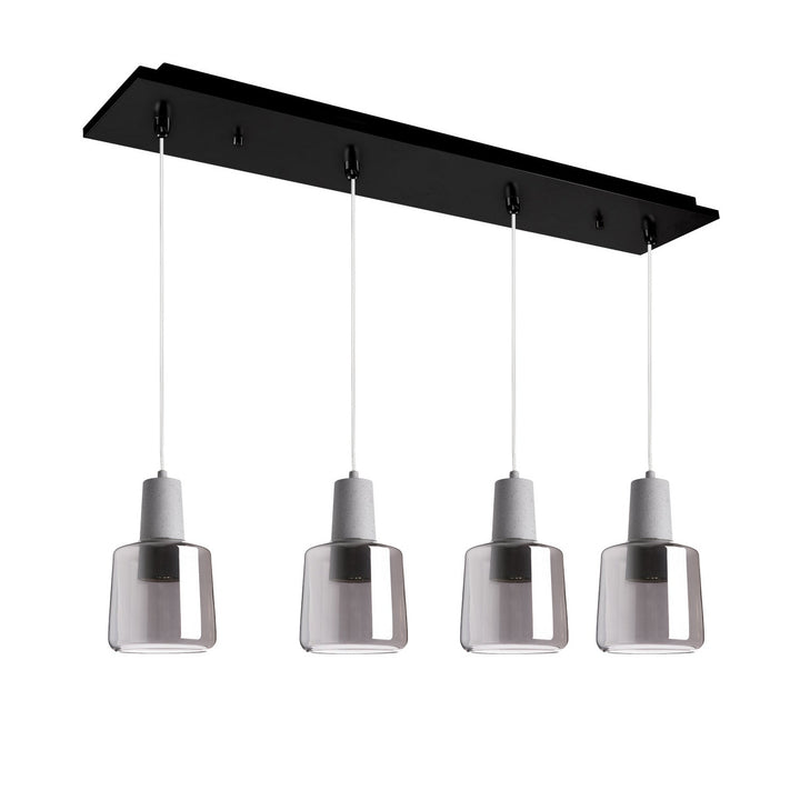 Kuzco Canada - MP12506BKSM-04 - LED Pendant - Samson - Black/Smoked Glass