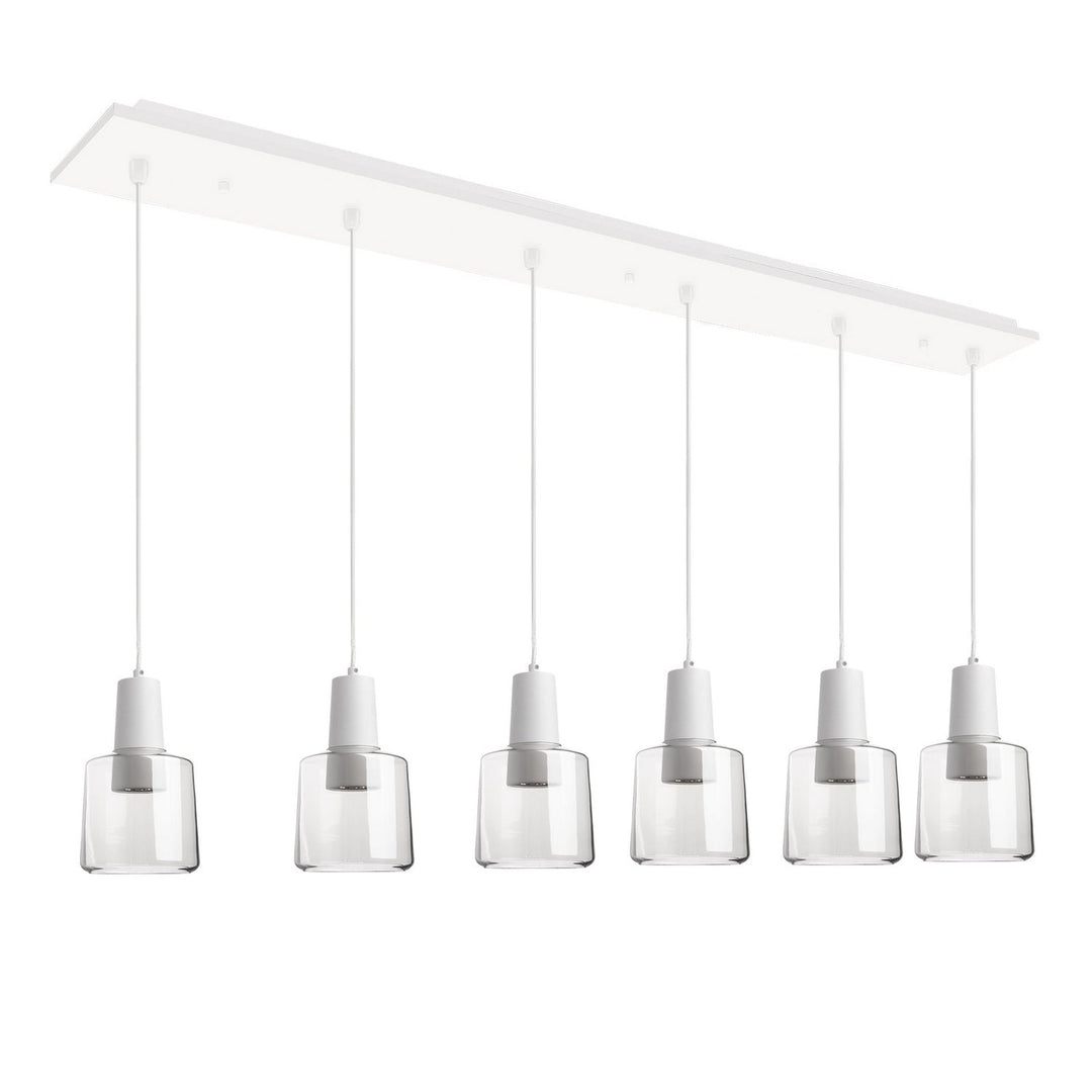 Kuzco Canada - MP12506WHCL-06 - LED Pendant - Samson - White/Clear Glass