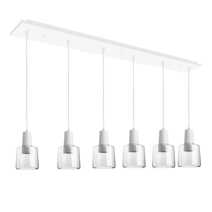 Kuzco Canada - MP12506WHCL-06 - LED Pendant - Samson - White/Clear Glass
