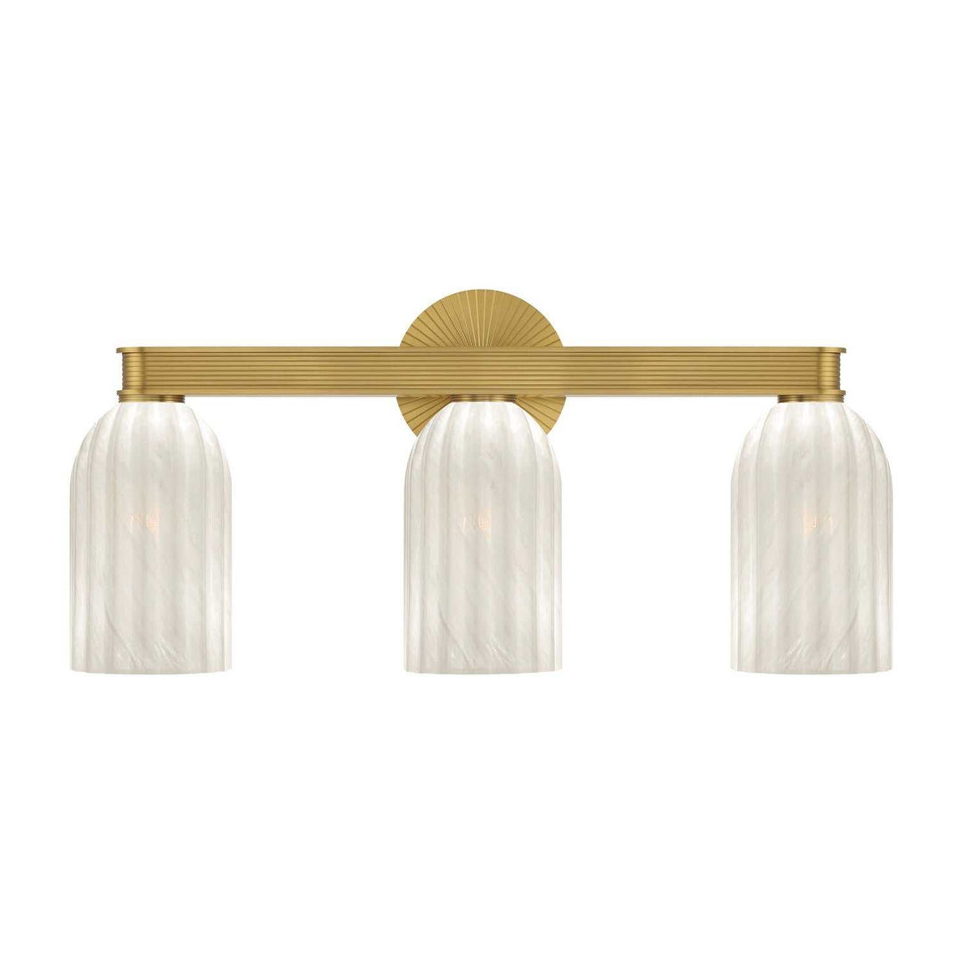 Crystorama - LOT-713-LG - Three Light Bath - Lotus - Luxe Gold