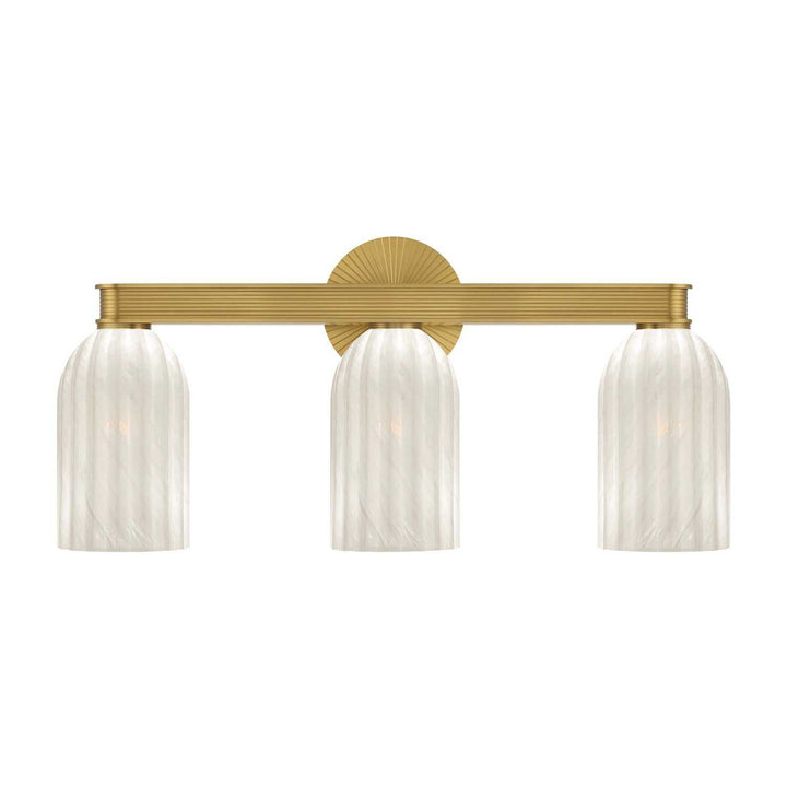 Crystorama - LOT-713-LG - Three Light Bath - Lotus - Luxe Gold