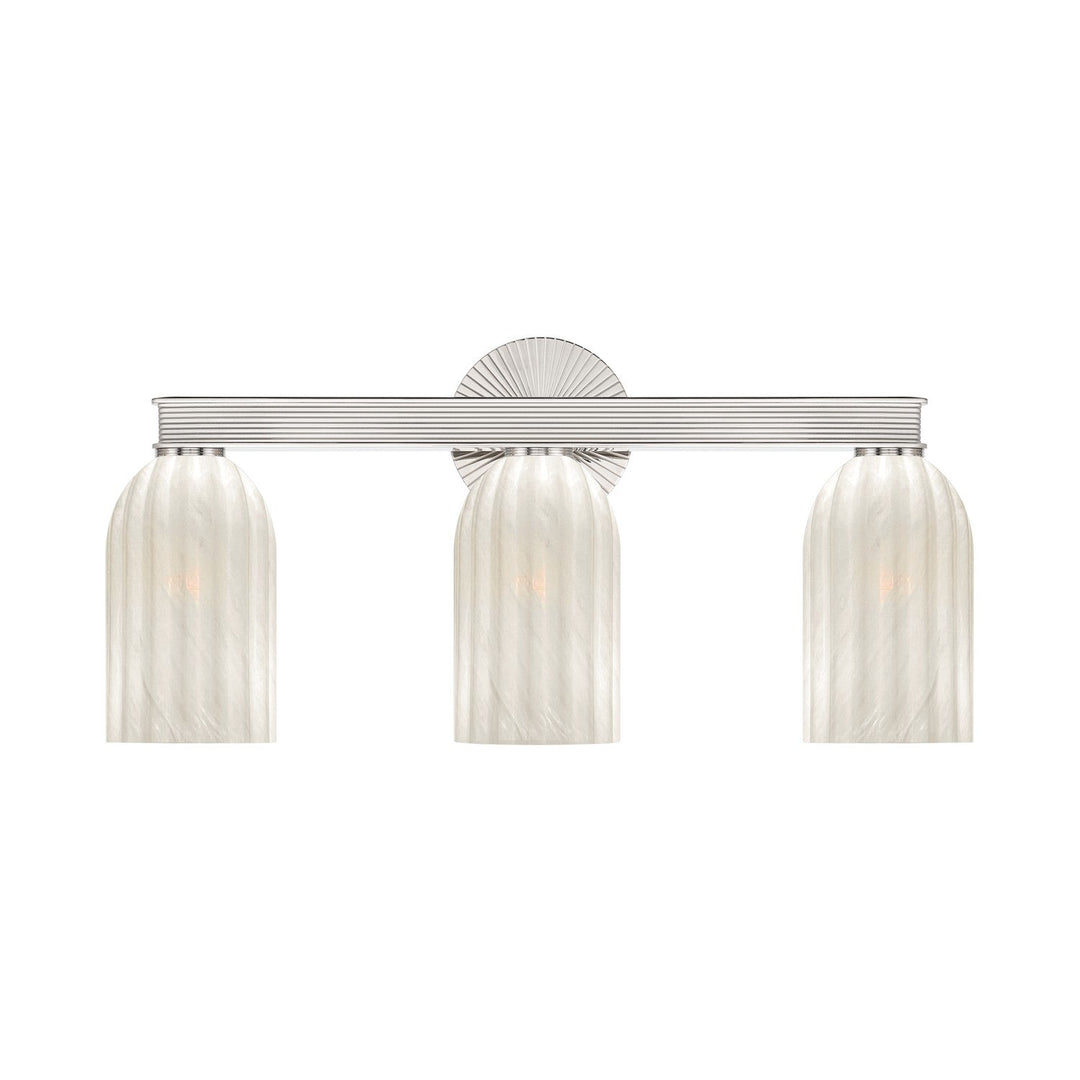 Crystorama - LOT-713-PN - Three Light Bath - Lotus - Polished Nickel