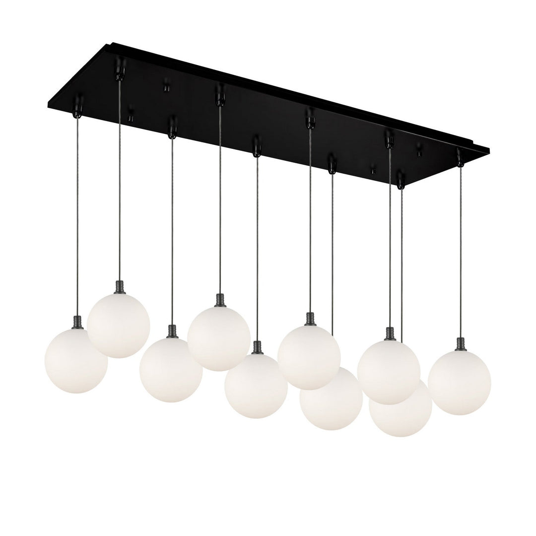 Kuzco Canada - MP3106BKOP-10 - LED Pendant - Bolla - Black/Opal Glass