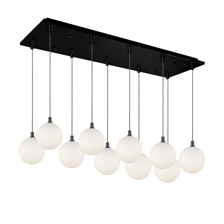 Kuzco Canada - MP3106BKOP-10 - LED Pendant - Bolla - Black/Opal Glass