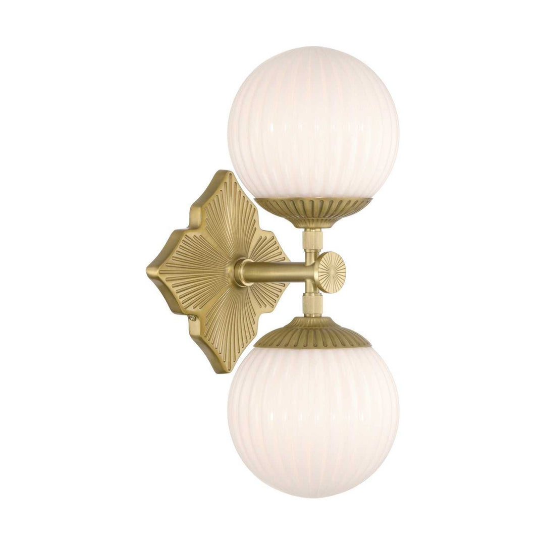 Crystorama - ORY-1002-AG-WH - Two Light Wall Sconce - Orly - Aged Brass