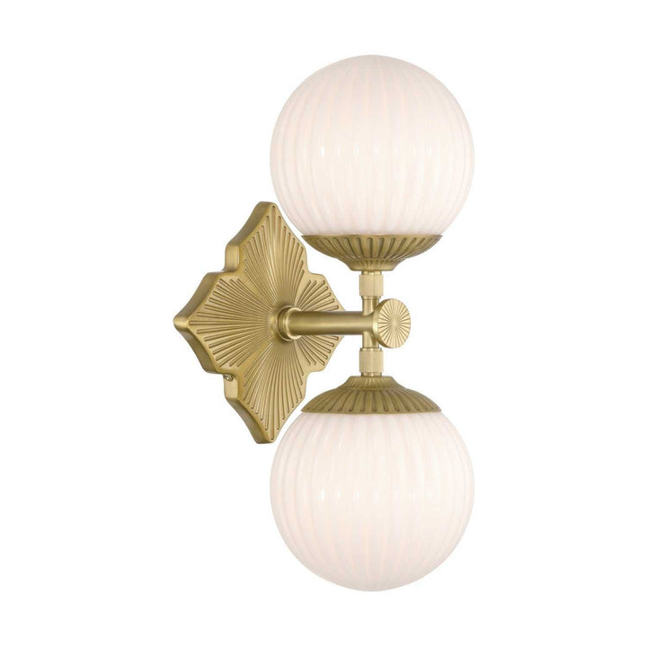Crystorama - ORY-1002-AG-WH - Two Light Wall Sconce - Orly - Aged Brass