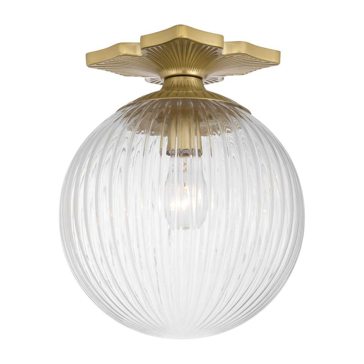 Crystorama - ORY-1003-AG-CL - One Light Semi Flush Mount - Orly - Aged Brass