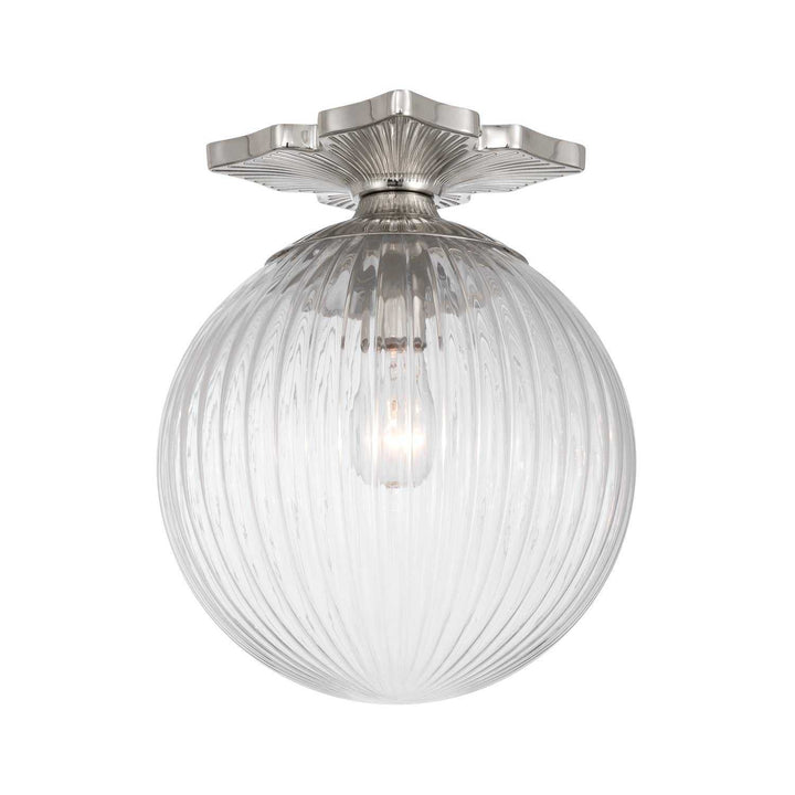 Orly One Light Semi Flush Mount in Polished Nickel Crystorama