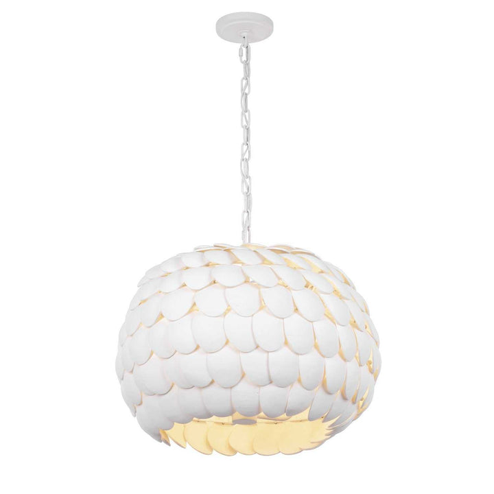 Crystorama - TAL-9404-MT - Five Light Chandelier - Talia - Matte White
