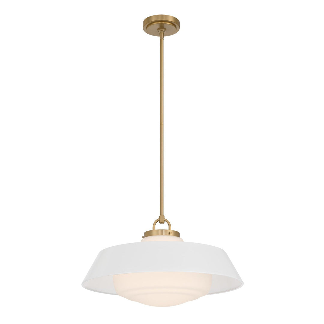 Crystorama - XAN-8009-VG-WH - Three Light Pendant - Xander - Vibrant Gold