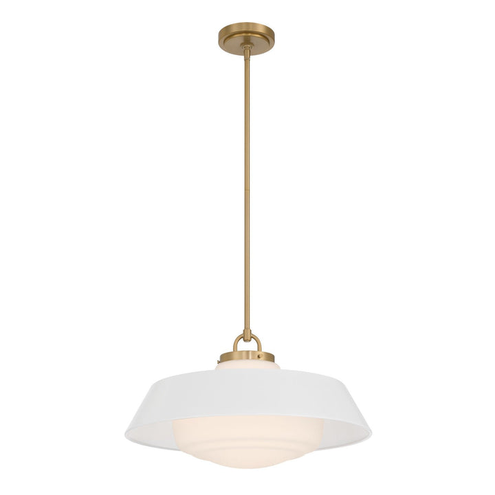 Crystorama - XAN-8009-VG-WH - Three Light Pendant - Xander - Vibrant Gold