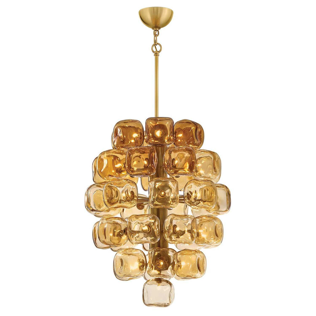 Perriand LED Chandelier in Unlacquered Brass Fredrick Ramond Canada
