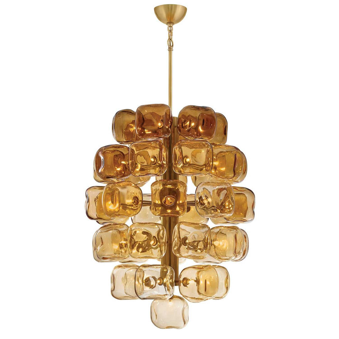 Perriand LED Chandelier in Unlacquered Brass Fredrick Ramond Canada