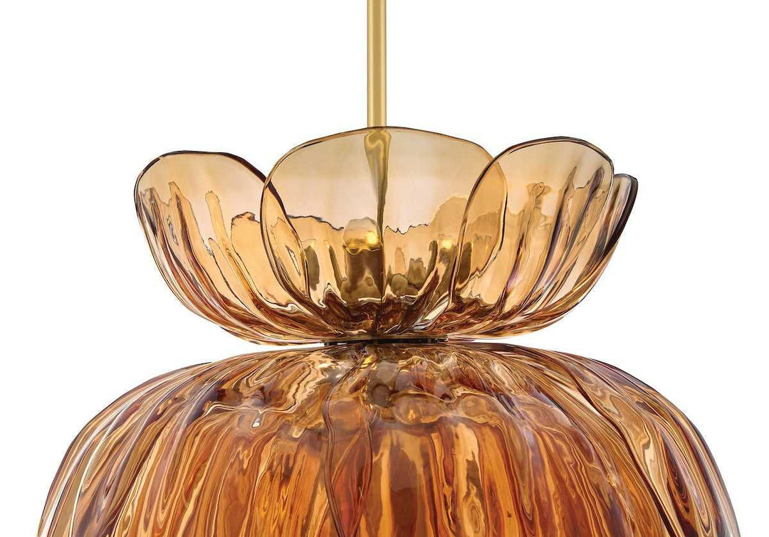 Fantine LED Chandelier in Unlacquered Brass Fredrick Ramond Canada