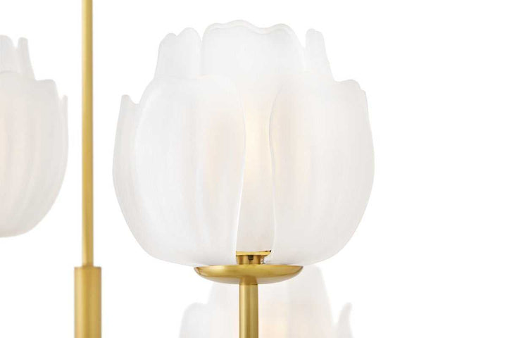 Fantine LED Chandelier in Unlacquered Brass Fredrick Ramond Canada